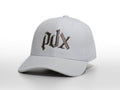 Portland Fire Metallic Thread PDX Pride Hat (White Baseball Cap)