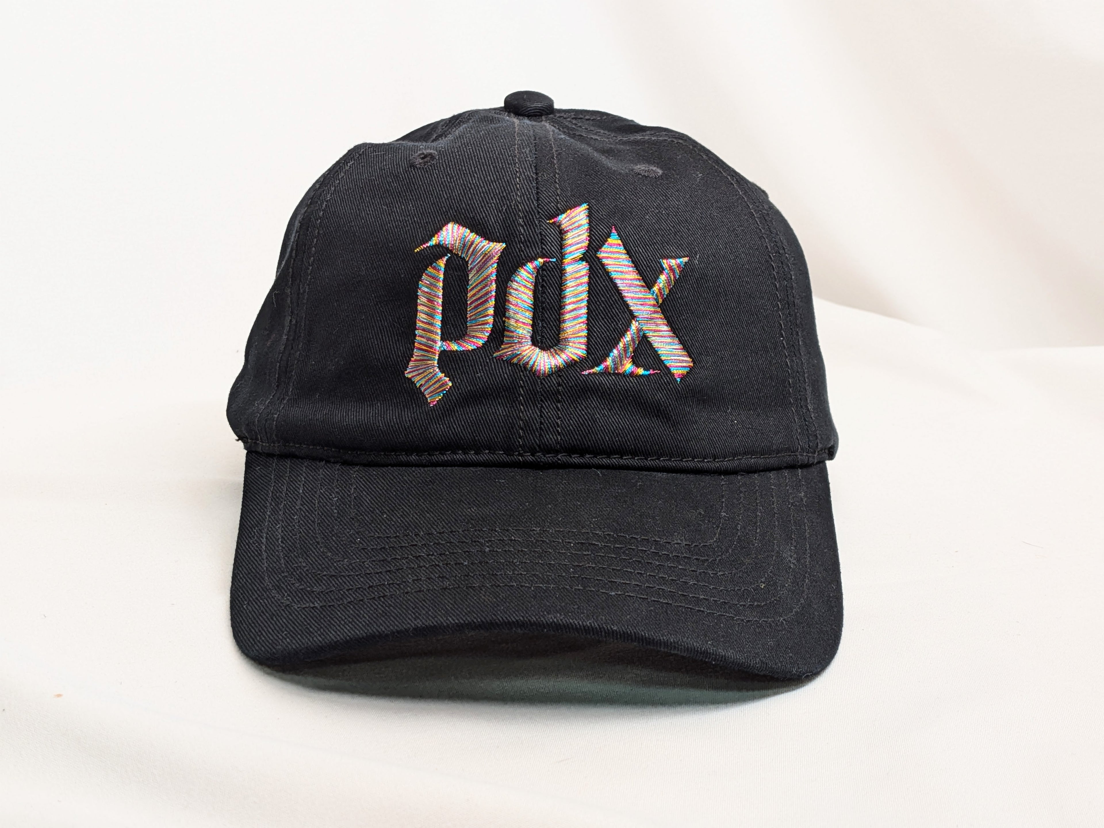 Portland Fire Metallic Thread PDX Pride Hat (Black Dad Hat)