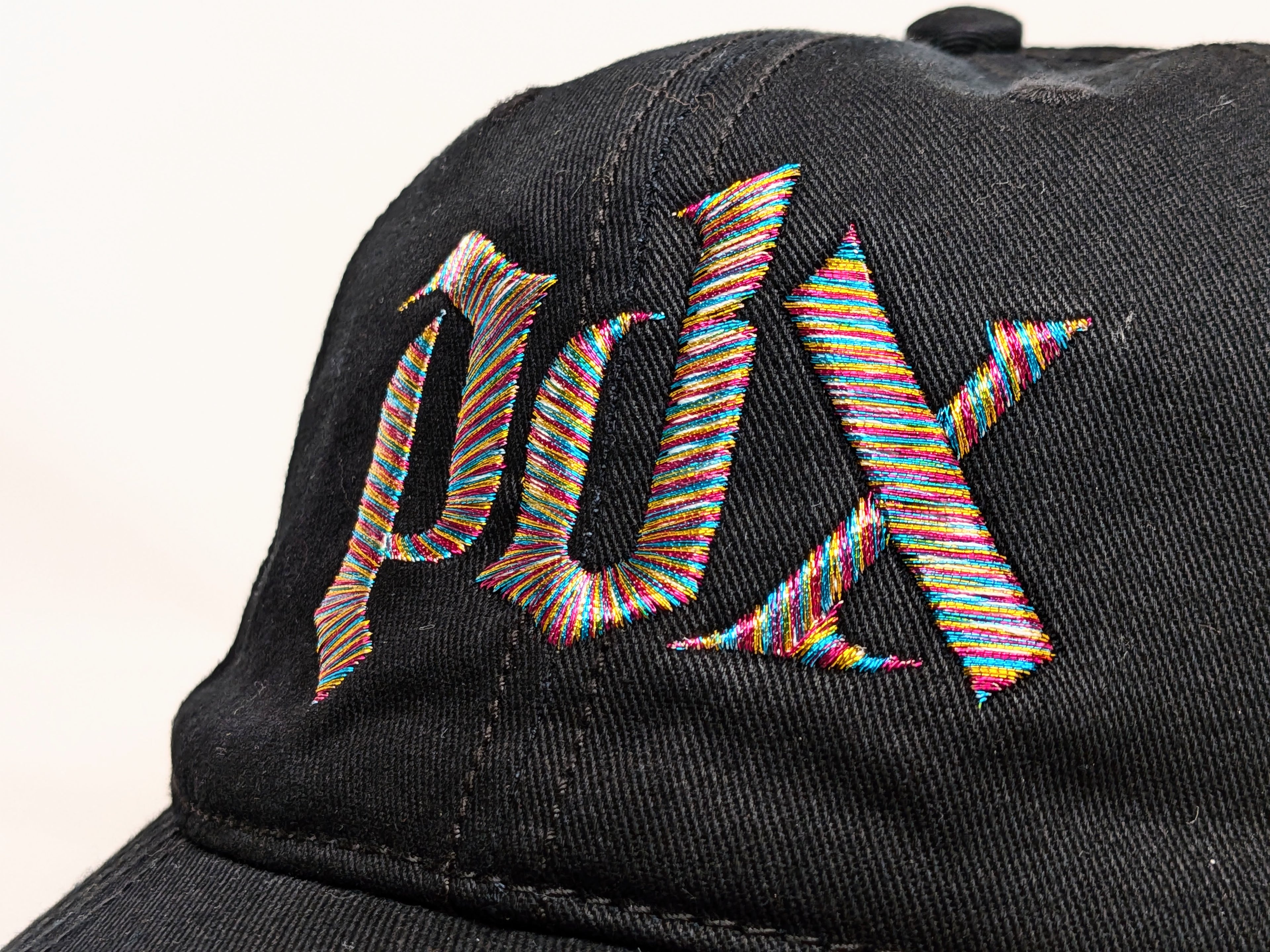 Portland Fire Metallic Thread PDX Pride Hat (Black Dad Hat)
